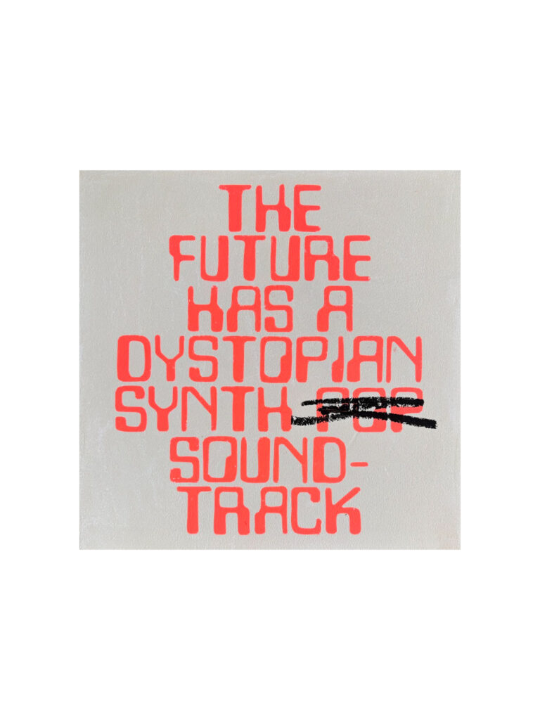 The future has a dystopian synth soundtrack
Acrylic, spray paint & oil stick on board
30 x 30 cm
$850.00
